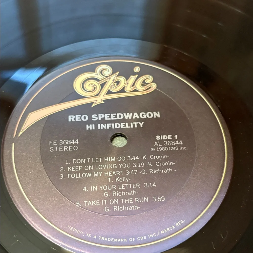 REP Speedwagon Hi Infidelity Vinyl Record LP - Picture 5 of 5